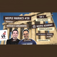 Meeple Maniacs #028- Top 5 Melhores Jogos Adaptados - Alocação de Trabalhadores (Meeple Academy)