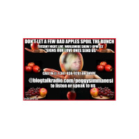 DONT LET A FEW BAD APPLES SPOIL THE BUNCH @SIGNS OUR LOVED ONES SEND US