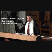 Israel  American Jews: Our Mutual Responsibilities (Audio)