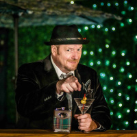 Chatting about holiday spirits with Terry Burns and Mike Skill