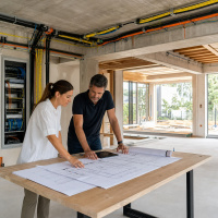 Projeto de automação e tecnologia durante a obra