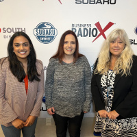 Lela Dinakaran with Bojangles and Freda Kalina  Alicia Payne with Buford Business Alliance