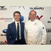 Ken Jackson with Leadership Gwinnett and Ray Bitzel with Bitzel’s Chocolate