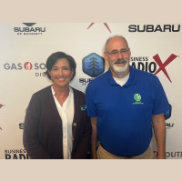 Ron Nocera with Sync-Up Bookkeeping and Nancy Armour with University Bank