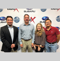 Yoshi Domoto with JapanFest, Kris Miller with Hoshizaki America, Jessica Cork with YKK Corporation, and Brian Lee with Beard Papa’s