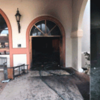Hombre estrella un auto y lanza objeto incendiario contra iglesia con feligreses dentro-C