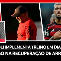 PROGRESSO NA RECUPERAÇÃO DE ARRASCAETA SAMPAOLI INTENSIFICA TREINO GABIGOL TREINA NORMALMENTE