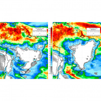 Massa de ar seco predomina sobre quase todo o Brasil, com baixa umidade e condição de geadas para as regiões do Sul e Sul de Minas