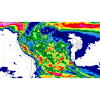 Chuva chega nos próximos dias e para ficar na região central do país Sul já tem volumes que superam a média de todo mês