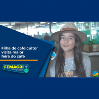 Sucessão familiar: Filha de cafeicultor visita maior feira do café do país e com apenas 12 anos já deseja seguir os passos da família