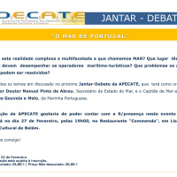 Jantar-Debate da APECATE O Mar de Portugal