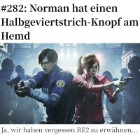 #282: Norman hat einen Halbgeviertstrich-Knopf am Hemd