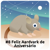 E8 Feliz Aardvark De Aniversário
