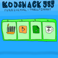 Kodsnack 555 - Fyra exempel i tabellformat