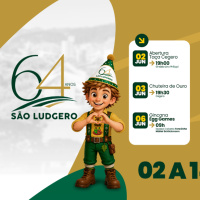 São Ludgero celebra 64 anos com programação especial para toda a família