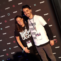 Talking with Espree Devora at TNW Conference.