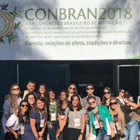 Docente, discentes e egressos do UniFOA marcando presença no Congresso Brasileiro de Nutrição.