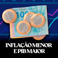 Inflação menor e PIB maior 