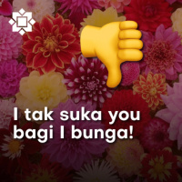 I tak suka you bagi I bunga!