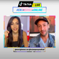 Live en TikTok con Luciano Pereyra: Desde el escenario vivo otro show. Veo a las parejas chapando