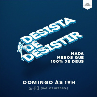 DESISTA DE DESISTIR | Pr. Ricardo Capler | 19.07.2020
