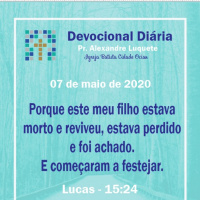 Devocional Diária 08/05/2020