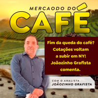Fim da queda do café? Cotações voltam a subir em NY! Joãozinho Grafista comenta.