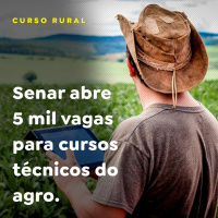 Senar abre 5 mil vagas para cursos técnicos do agro