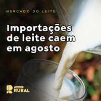 Importações de leite caem em agosto