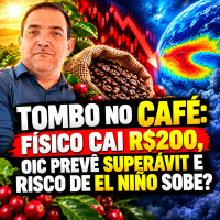 Tombo no Café: Físico Cai R$200, OIC Prevê Superávit e Risco de El Niño Sobe