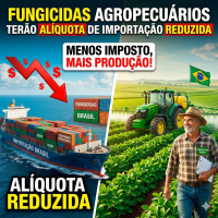 Fungicidas agropecuários terão alíquota de importação reduzida