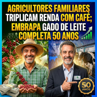 Agricultores familiares triplicam renda com café Embrapa Gado de Leite completa 50 anos