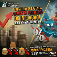 Projeção de inflação é aumentada pelo Ministério da Fazenda por conta de Guerra no Irã.