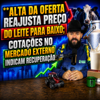 Alta da oferta reajusta preço do leite para baixo cotações no mercado externo indicam recuperação