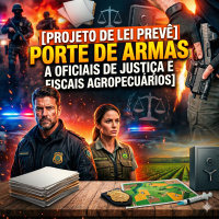 Projeto de Lei prevê porte de armas a oficiais de justiça e fiscais agropecuários 