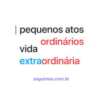 pequenos atos ordinários, vida extraordinária 
