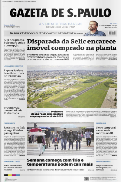 Gazeta de S. Paulo – Edição 22 de março de 2022