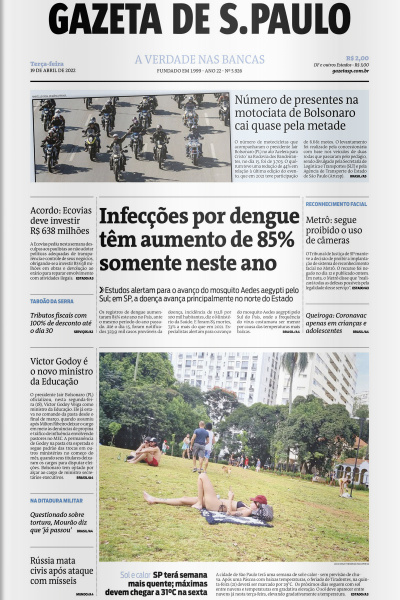 Gazeta de S. Paulo – Edição de 19  de abril de 2022