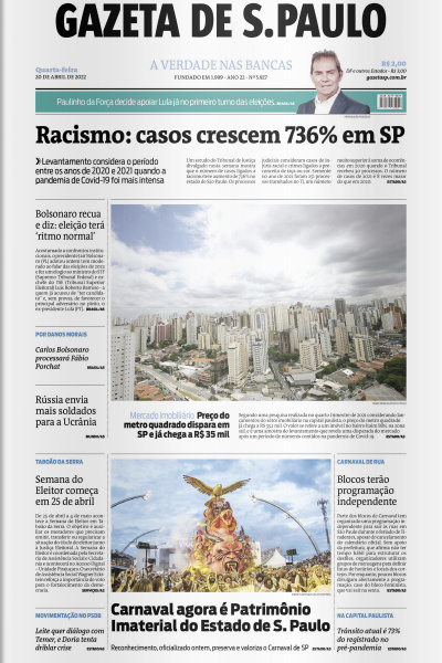 Gazeta de S. Paulo – Edição de 20  de abril de 2022