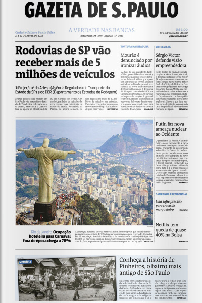 Gazeta de S. Paulo – Edição de 21 e 22 de abril de 2022