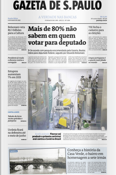 Gazeta de S. Paulo – Edição de 06 de maio de 2022