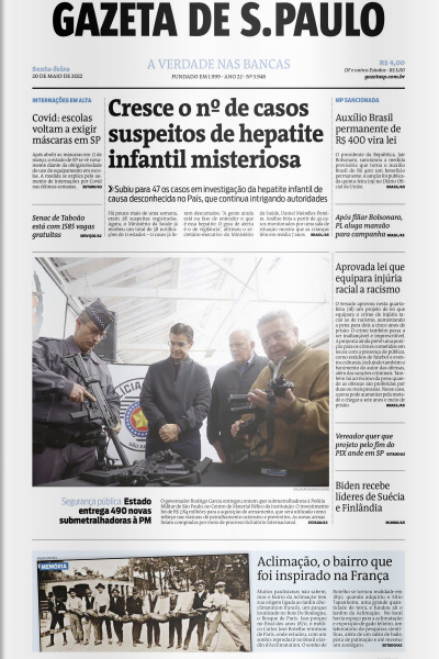 Gazeta de S. Paulo – Edição de 20 de maio de 2022