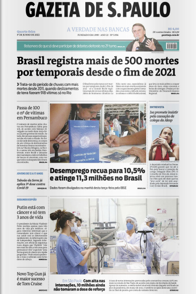 Gazeta de S. Paulo – Edição de 01 de junho de 2022