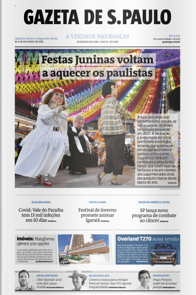 Gazeta de S. Paulo – Edição de 16 a 20 de junho de 2022