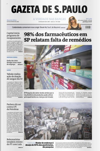 Gazeta de S. Paulo – Edição de 22 de junho de 2022