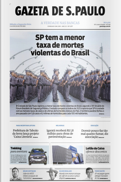 Gazeta de S. Paulo – Edição de 02 a 04 de julho de 2022