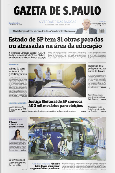 Gazeta de S. Paulo – Edição de 06 de julho de 2022