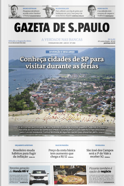 Gazeta de S. Paulo – Edição de 09 a 11 de julho de 2022