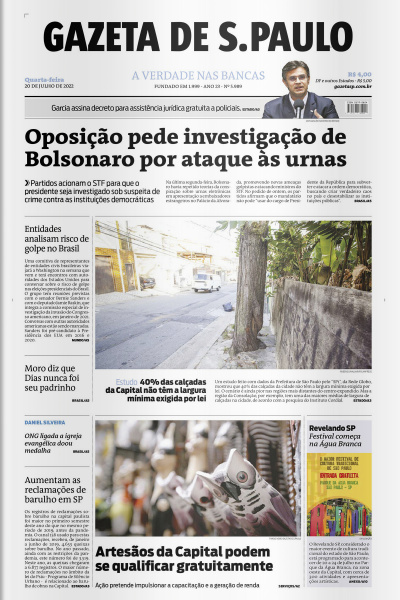 Gazeta de S. Paulo – Edição de 20 de julho de 2022
