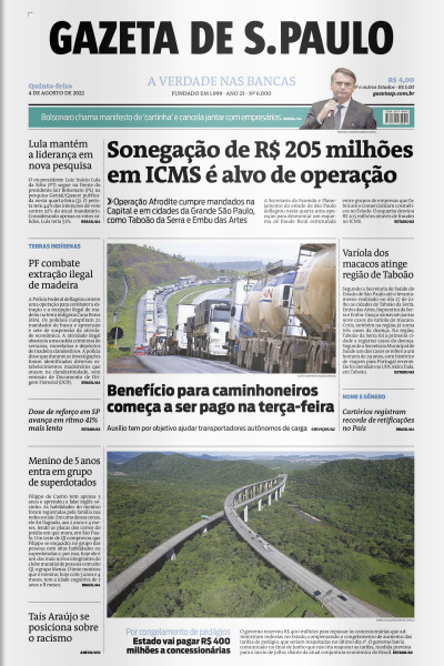 Gazeta de S. Paulo – Edição de 04 de agosto de 2022